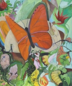 Orange butterfly 36 x 30